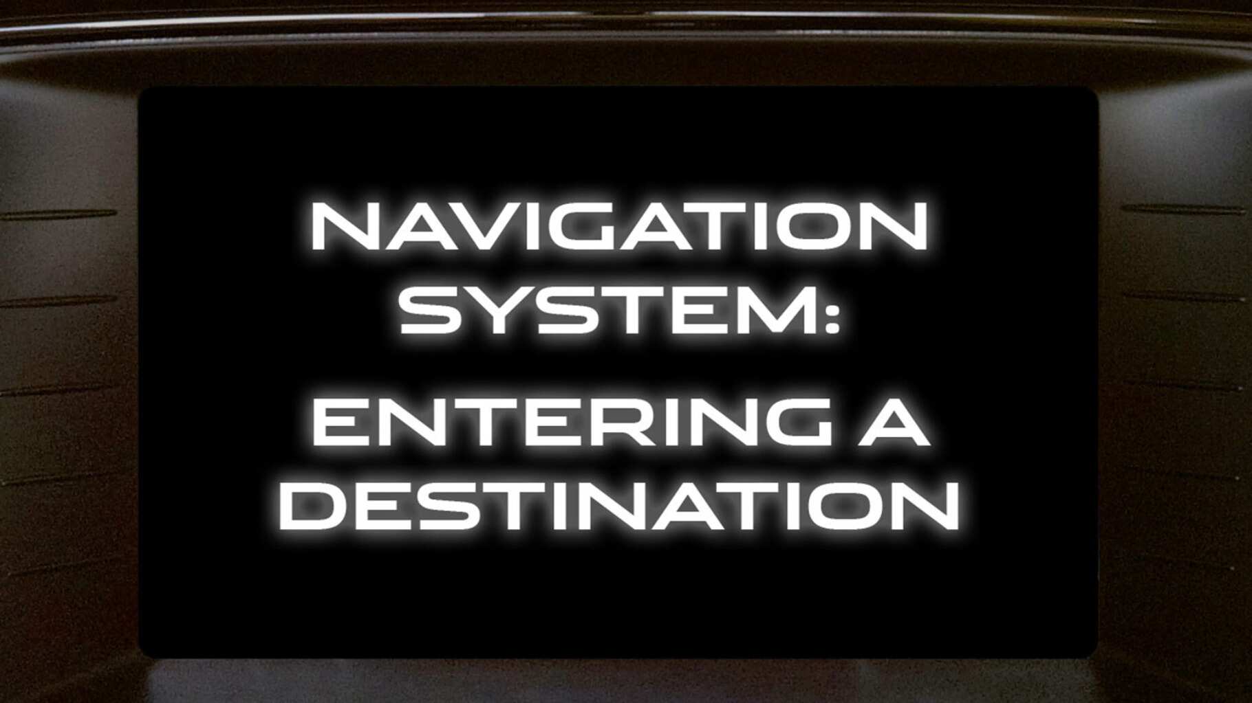 navigation system. 